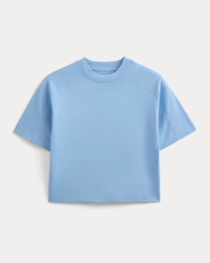 Oversized Seamed Tee | Open Air Blue