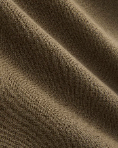 Knit Square-Neck Midi Dress | Deep Taupe