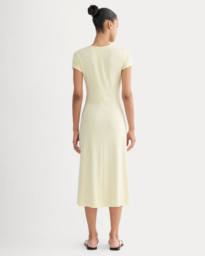 Midi Tee Dress in Butterknit | Light Yellow