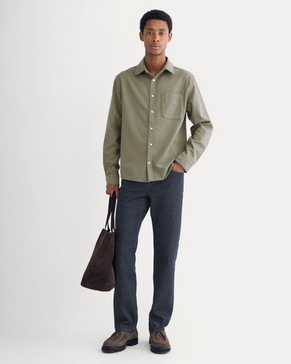 Brushed Flannel Shirt | Heathered Thyme