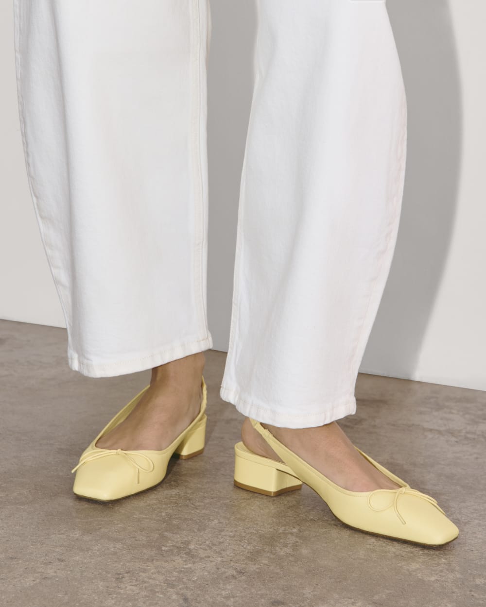 The Ballet Slingback Heel | Straw