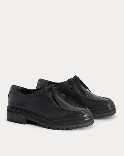 Leather Lug Chukka | Black
