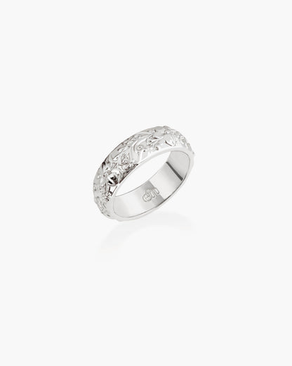 Serenade of Orchid Ring in Silver