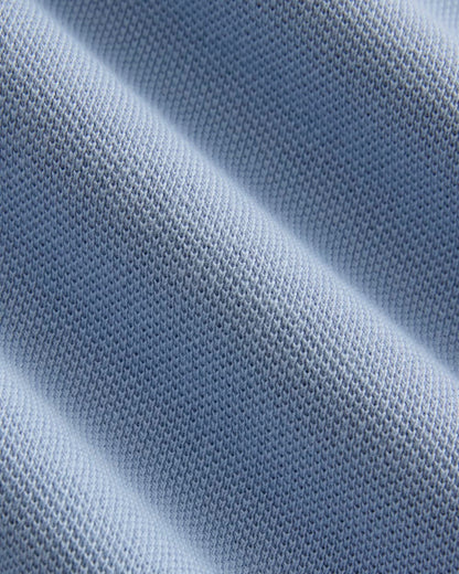 Oversized Pique Polo | Soft Blue