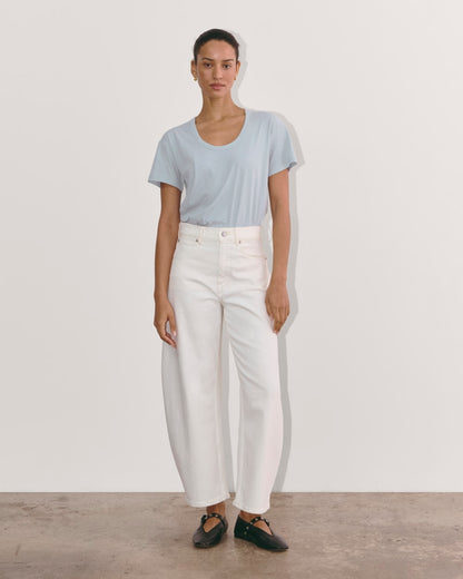 The Air Scoop-Neck Tee | Blue Slate