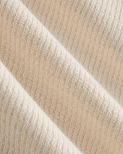 Boxy Henley in Cozy Waffle | Bone