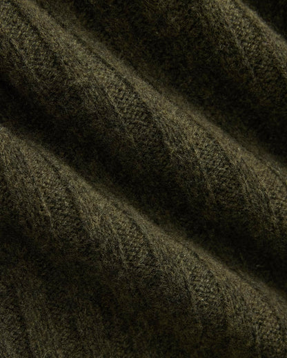 Funnel-Neck Sweater in Wool Cashmere | Heather Beech