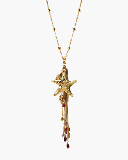 Seaside Nomad Starfish Necklace in Silver