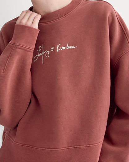 Everlane x The Laufey Foundation Cropped Sweatshirt | Dusty Red