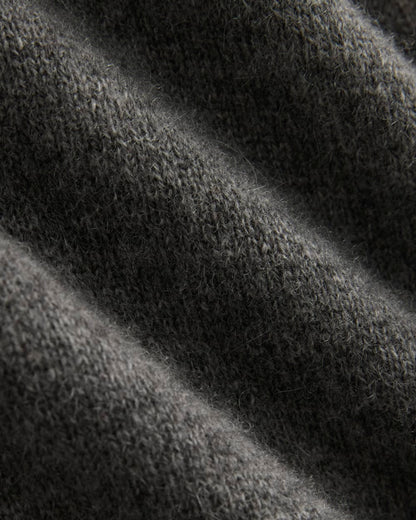 Cashmere Cropped Cardigan | Heather Charcoal