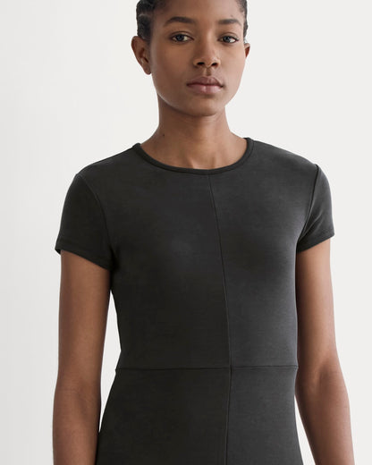 Midi Tee Dress in Butterknit | Black