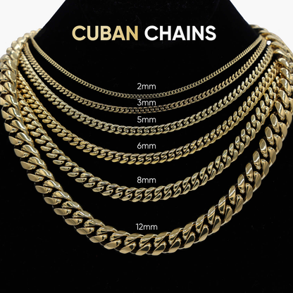 18k Vermeil Micro Cuban in Yellow Gold