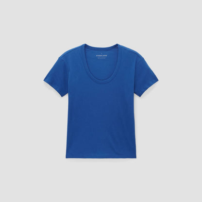 The Air Scoop-Neck Tee | Mazarine Blue