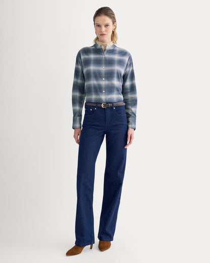 Flannel Shirt | Blue Ombre Plaid