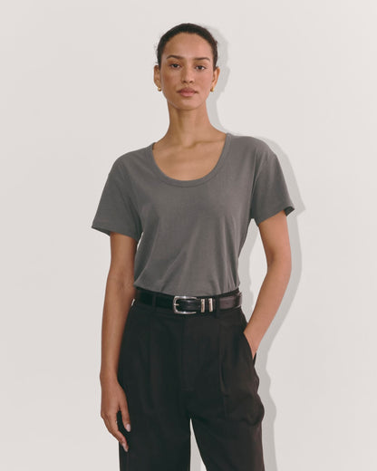 The Air Scoop-Neck Tee | Graphite