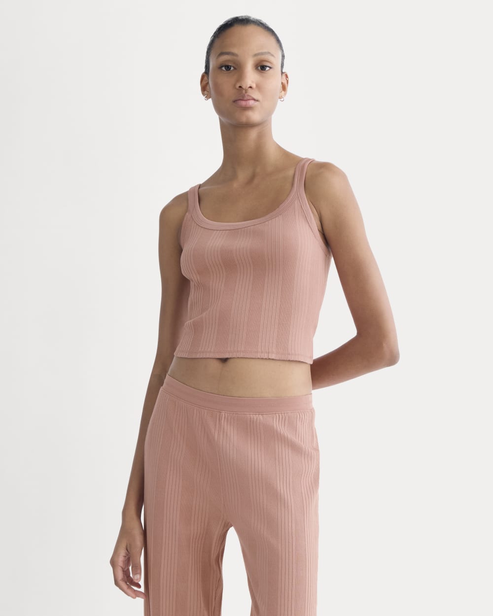 Lounge Rib Tank | Ash Rose