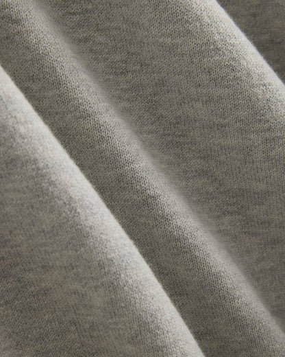 Luxe Merino Double-Knit Sweater |  Heathered Grey
