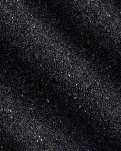 Cropped Boxy Crew in Luxe Merino | Heathered Black Donegal