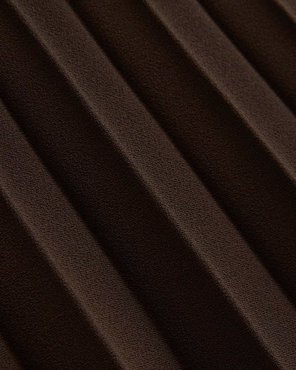 Drapey Crepe Mini Dress | Dark Chocolate