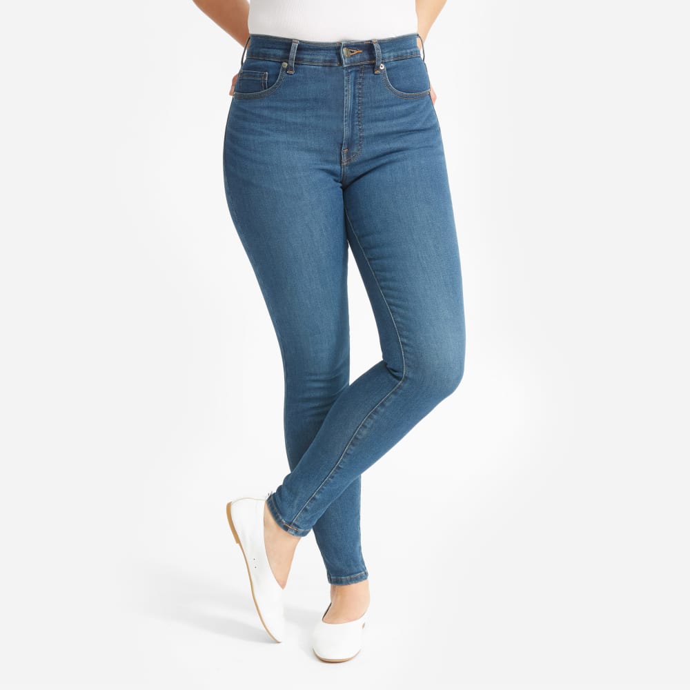 The Authentic Stretch High-Rise Skinny | Mid Blue | 28.5" Inseam