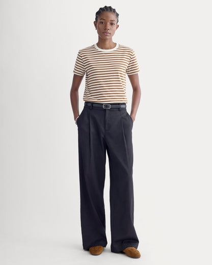 The Box-Cut Tee in Essential Cotton | Bone/Toffee | No Pocket