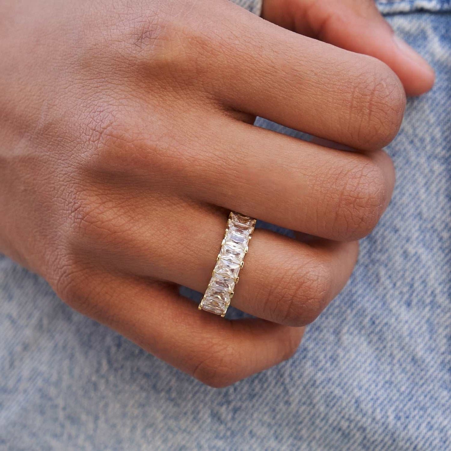 Baguette Ring in Yellow Gold Vermeil