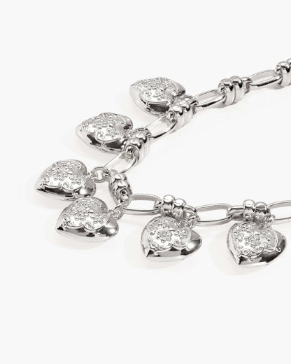 Heart Club Bracelet in Silver