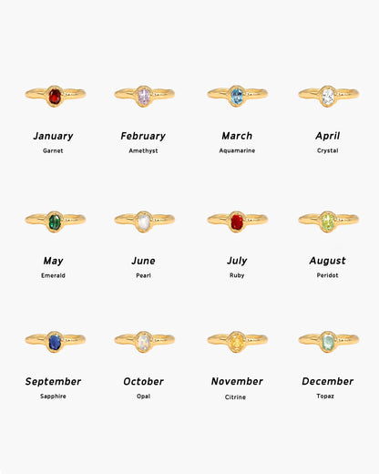 Birthstone Ring in Gold - September