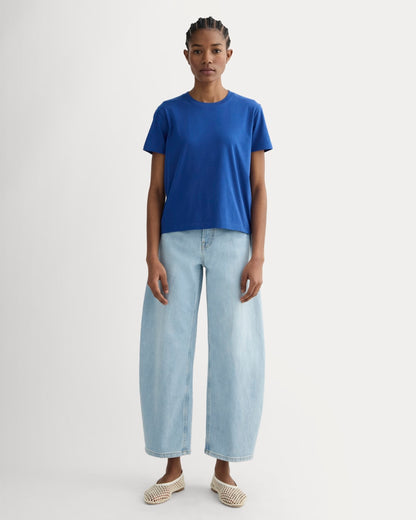 The Box-Cut Tee in Essential Cotton | Bright Cobalt | No Pocket