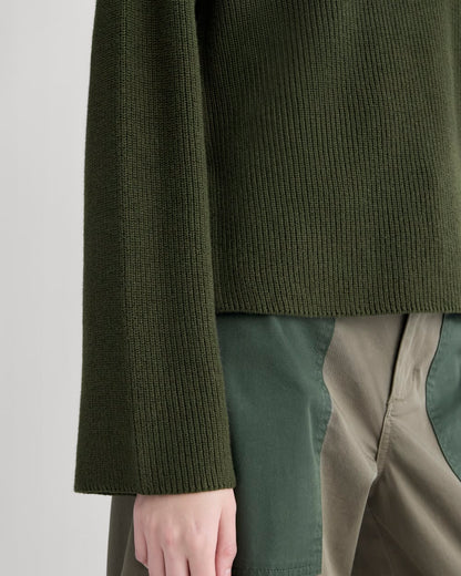 The Boatneck Top in Everyday Cotton | Dark Green