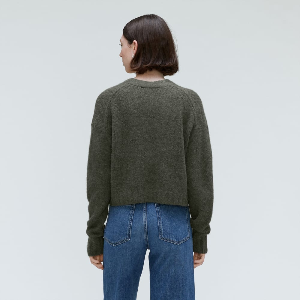 The Alpaca V-Neck Cropped Cardigan | Kambaba