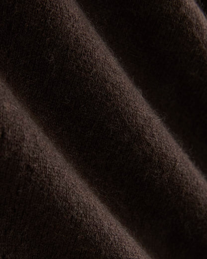Cashmere Funnel-Neck Tank | Dark Chocolate