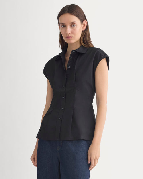 Muscle Shirt in Lightweight Cotton | Black