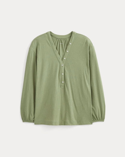 The Air V-Neck Henley | Sagebrush