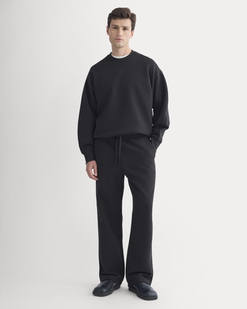 Luxe Fleece Crew Pullover | Black