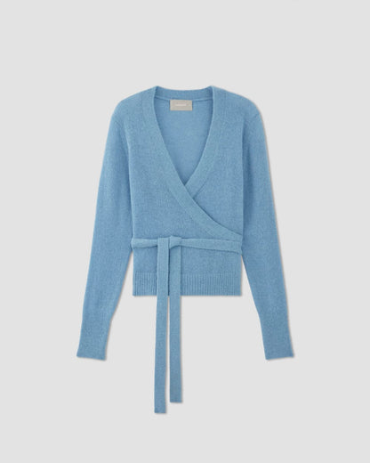The Alpaca Wrap Sweater | Heritage Blue