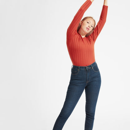 The Authentic Stretch High-Rise Skinny | Dark Blue Wash | 28.5" Inseam