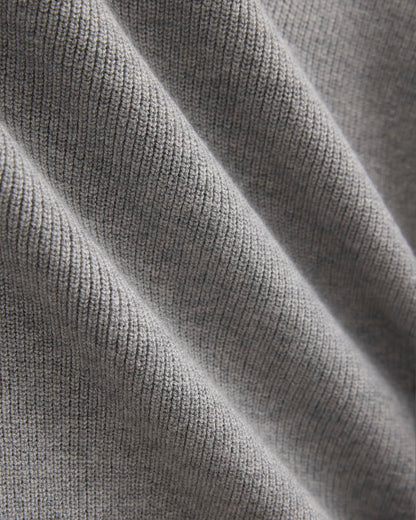 Knit Quarter-Zip Polo Dress | Light Heathered Grey