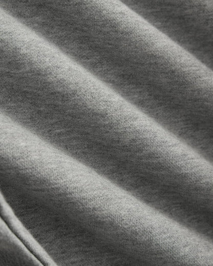Luxe Fleece Full-Zip Cropped Hoodie | Vintage Heather Grey