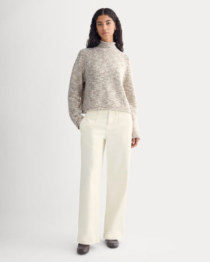 Rollneck Sweater | Bone/Trench Coat Twist
