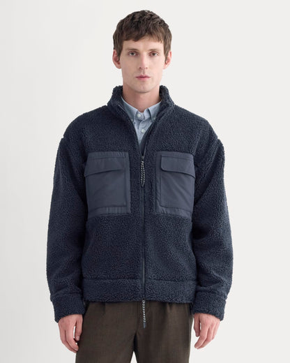 ReTrack Fleece Zip-Up | Deep Navy