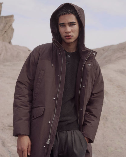 Henley in Wool Cashmere | Americano