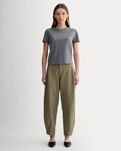 The Box-Cut Tee in Essential Cotton | Heathered Charcoal | No Pocket