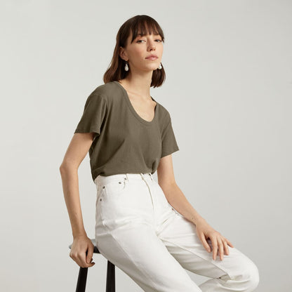 The Air Scoop-Neck Tee | Beech