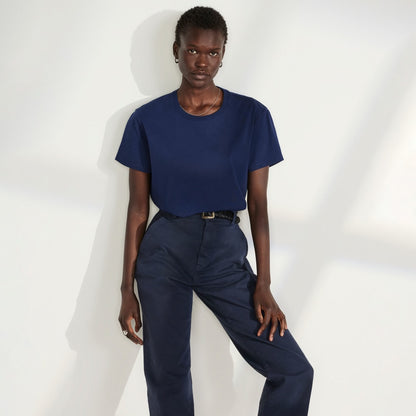 The Box-Cut Tee in Essential Cotton | Ocean Cavern | No Pocket