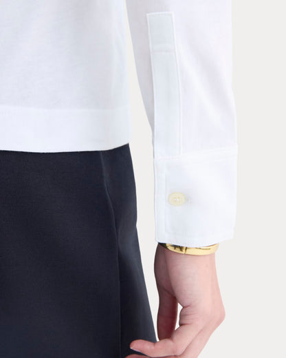 Button-Up Shirt in Essential Cotton | White