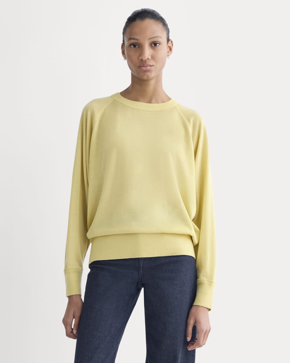 Raglan Sweater in Ultrasoft Merino | Double Cream