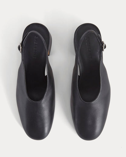 Curved Slingback Heel | Black