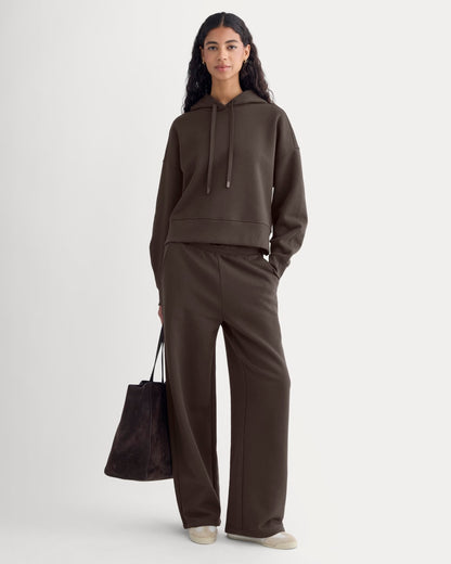 Cropped Luxe Fleece Hoodie | Dark Chocolate