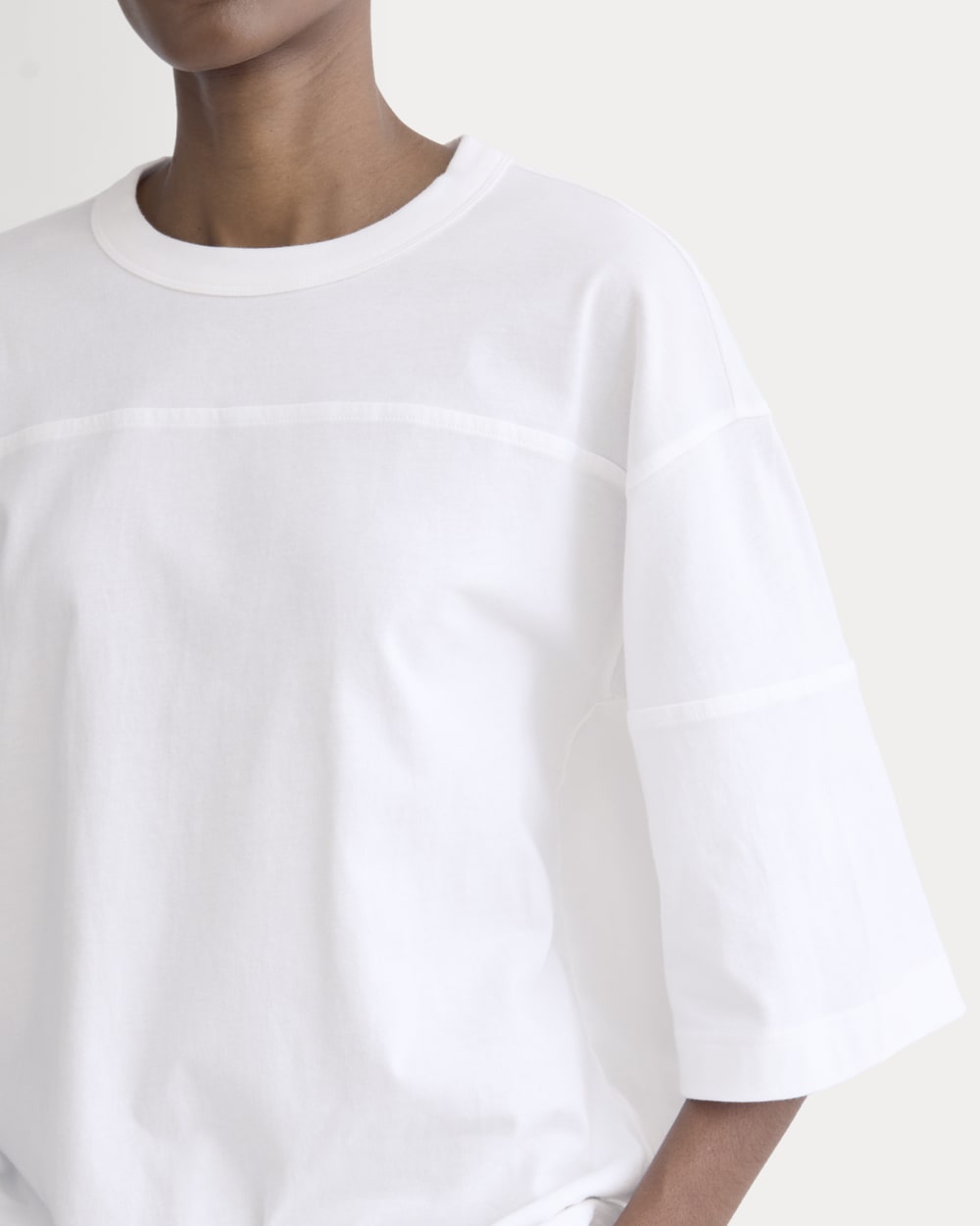 Oversized Varsity Tee in Essential Cotton | White